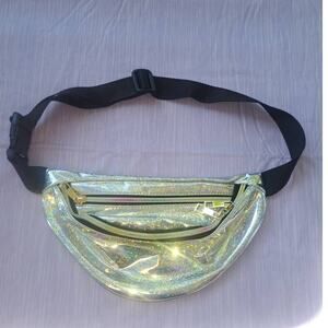 New Silver Sparkle Holographic Fanny Pack Belt Bag